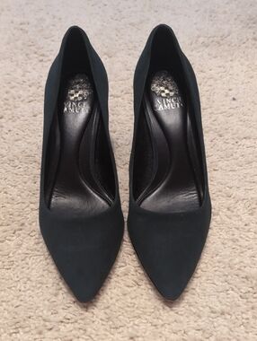 Vince Camuto Dark Teal Suede Pointed Toe 3in Heels - 8